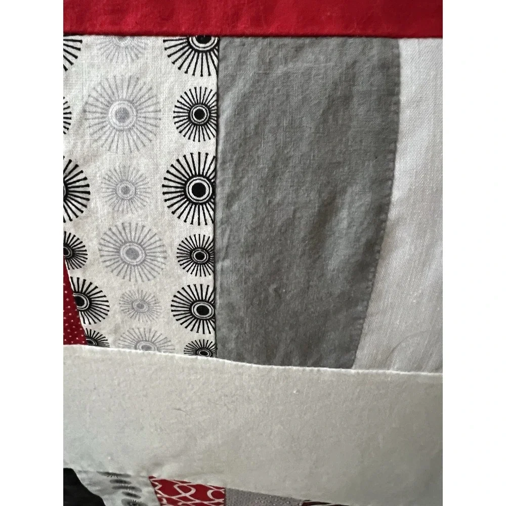 Handmade Vintage‎ Quilt /shams Grandma Farm 64x 62 Cotton Fabric Vintage Cleaned